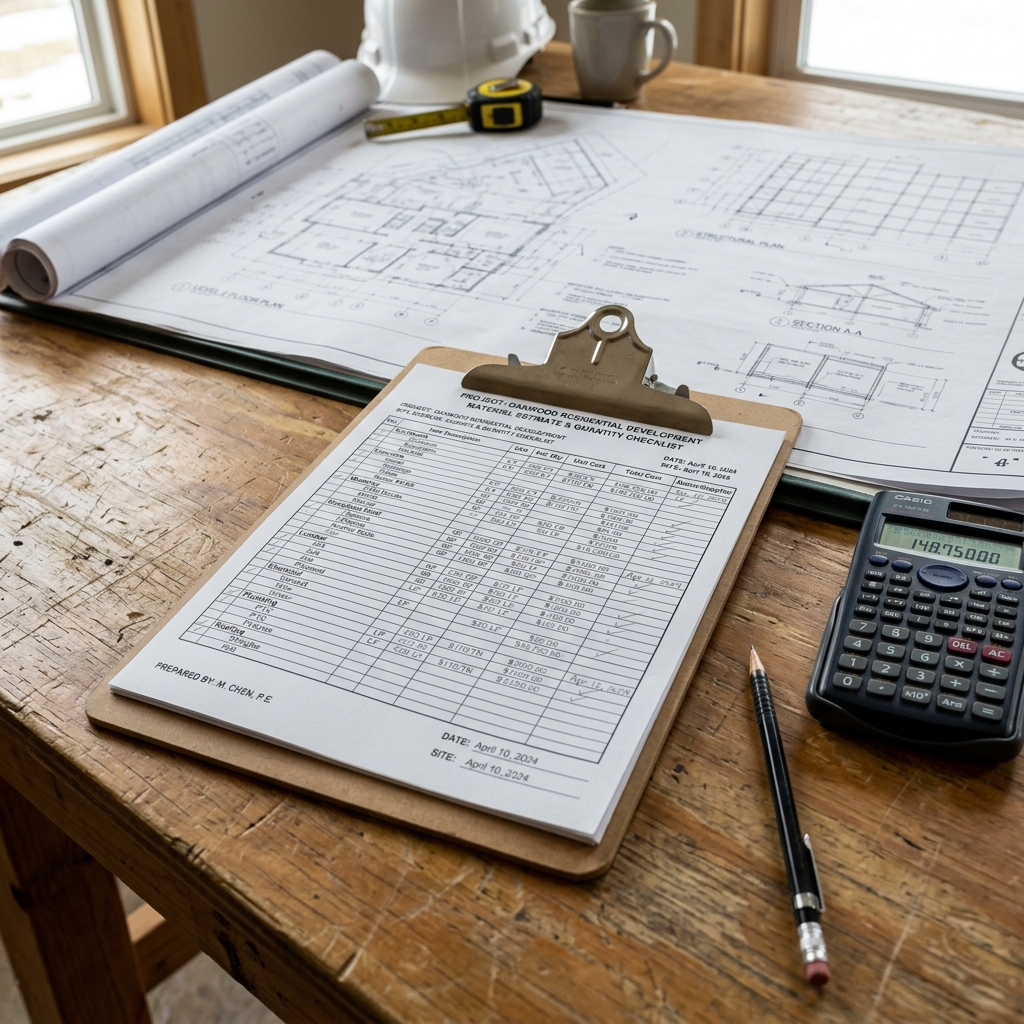 Accurate Material Checklist & Estimate