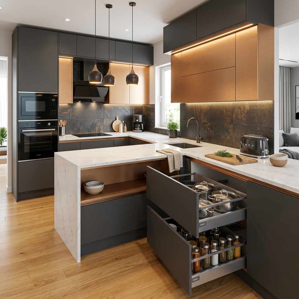 Spacious Modular Kitchen — View 1